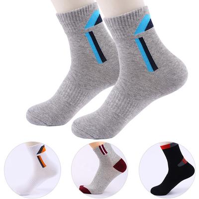 1/5/10 pares de meias masculinas de algodão de alta qualidade, respiráveis, antiderrapantes, clássicas, de cano médio, meias masculinas, quatro estações, meias esportivas