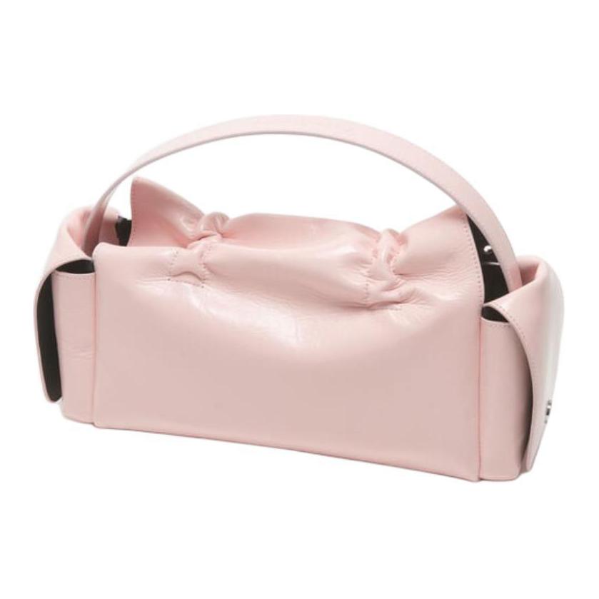 Acne Studios Knot Tie Studded Magnetic Closure Leather Tote Bag Women Handbags Pink A10432-AD5