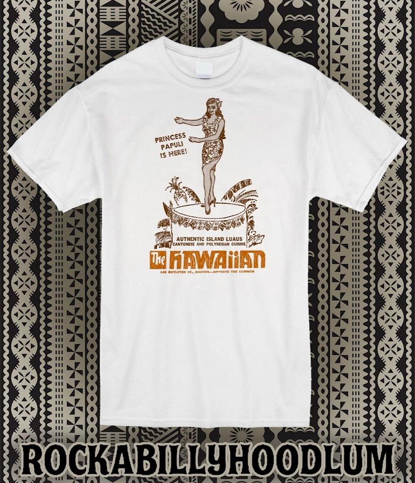 Retro Tiki Art Tee T Shirt Bar Mug Restaurant The Hawaiian Boston Mass Pinup 2XL