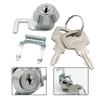 1set Lock & Hook With 2pcs Keys For Cam Lock With Quick Clip For Cash Drawer Locker Metal Cabinet Flight Box Lock Accessories