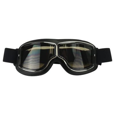 Motorcycle Goggles Motorcycle Goggles Windproof Protective Glasses Classic (Black Frame+Brown Lens)