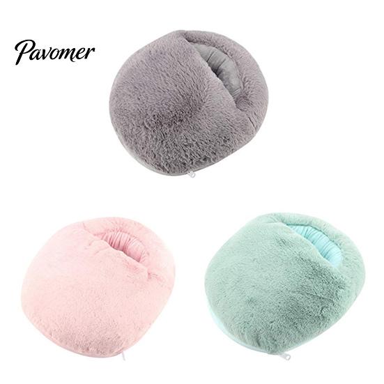 Washable Foot Warmer USB Heated Electric Soft Thick Plush Slippers Women Heating Pad Men Pain Soreness Relief Fast Cover
