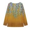 2023 Women's Floral V-neck Zipper Long Sleeve Top