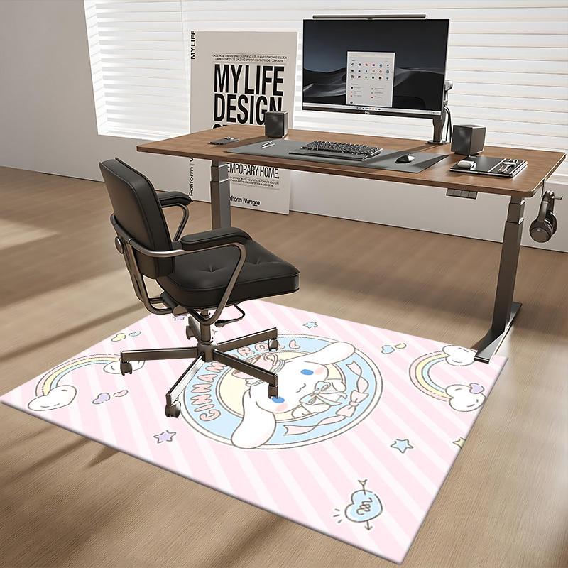 Cinnamoroll Anime Cartoon Design Chair Mat Non-Slip Carpet for Office Home Decoration Living Room Bedroom Game Room Dormitory Gift All Seasons.E047