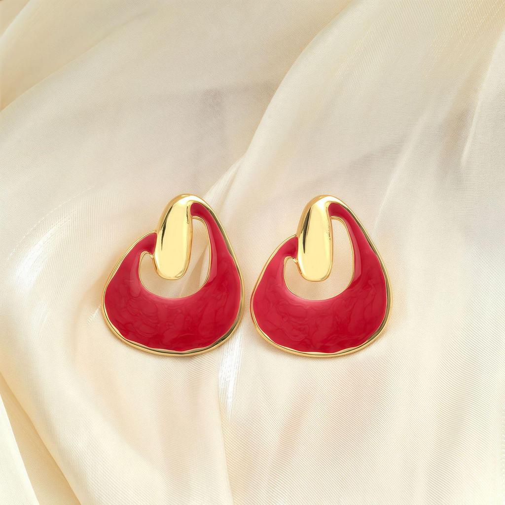 Cercei neregulari cu picături de ulei în stil coreean: Cercei Stud Chic, Simpli, Versatili