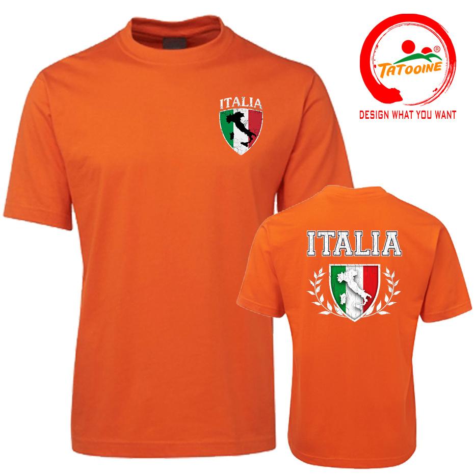 Retro Italia Flag Crest Map T Shirt Vintage Grunge Italian Italy Italiano Tshirt Funny Soccer Footballer Tshirt Harajuku Shirts