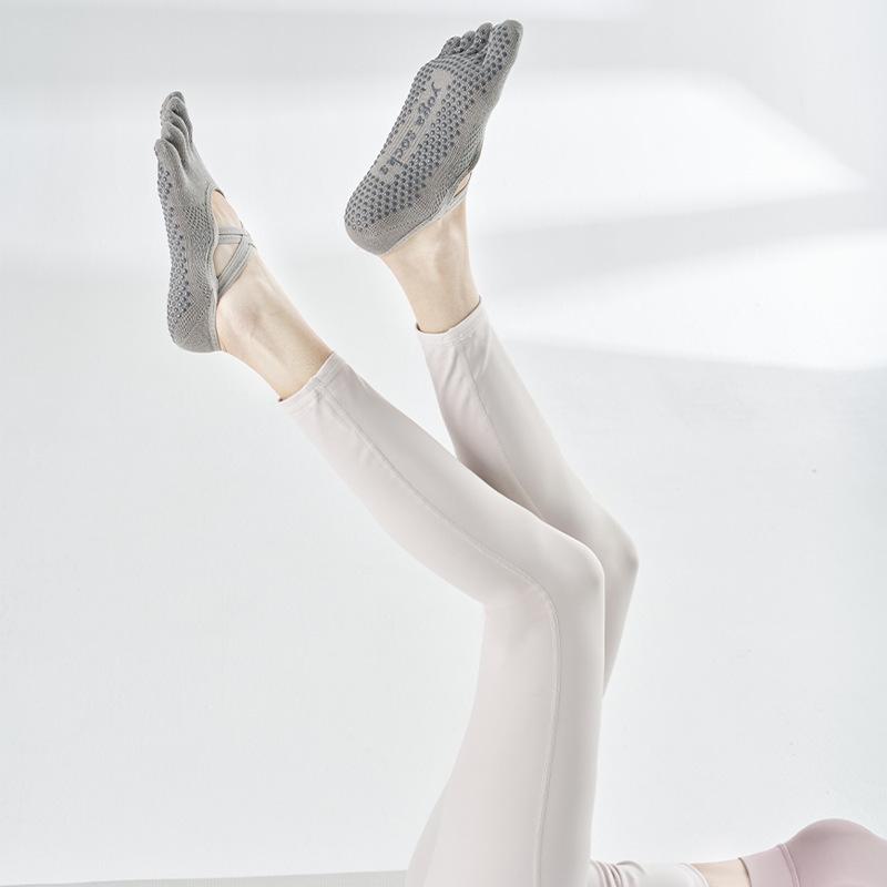 Non-Slip Five-Toe Yoga & Pilates Cotton Socks for Women