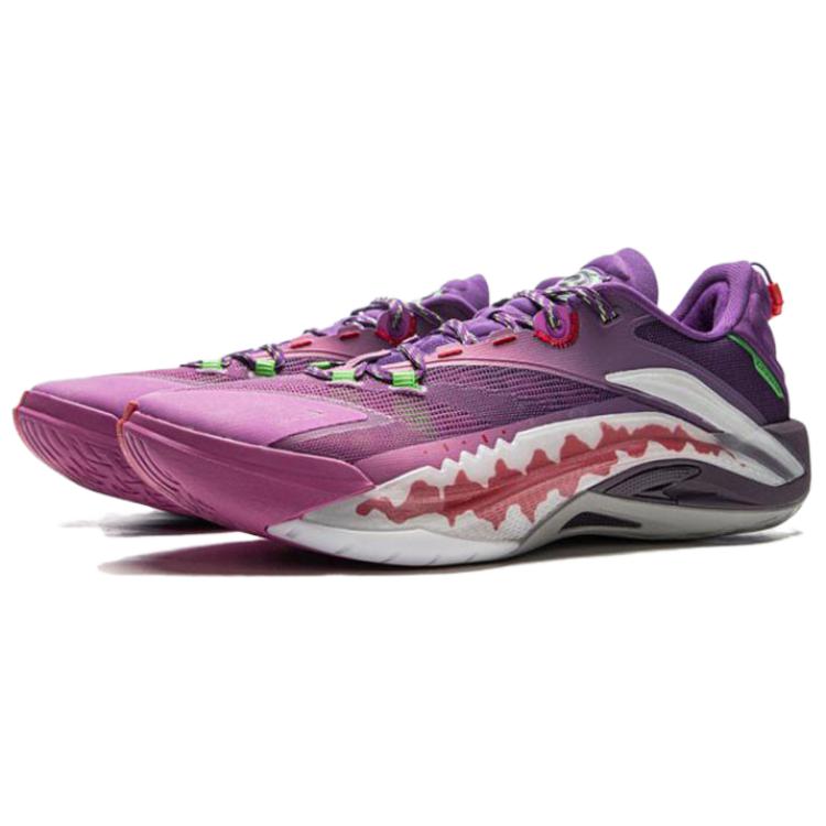 New LiNing Recreational Squirt 1 SUPER Anti Slip Wear Resistant Low Top Basketball Shoes Men's Purple White ABFV005-5