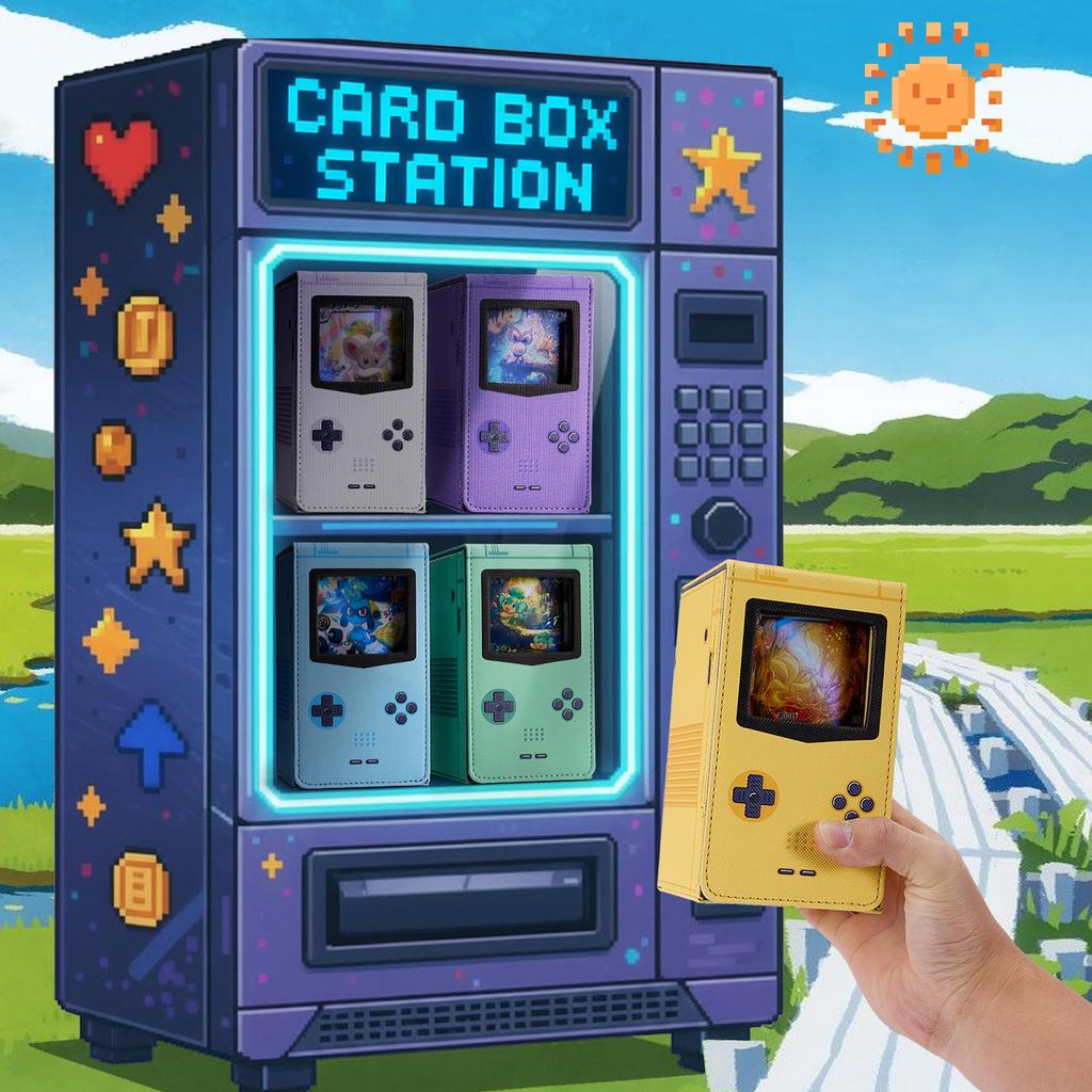 Deck Trading Card Game Console Featured Window for Your Favorite Damage Dice Small Item Holds 100 Double and Triple Sleeve 2 Cute Case, Case, Shape,