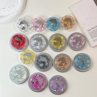 Delfin Herz Spiegel Magnetischer Handyhalter & Fingerring – Einziehbar, Schreibtischständer