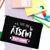 I'm A Really Great Atsem Printed Pencil Bag Stationery Bags Travel Makeup Pouch Toiletries Bag Teacher's Day Gift for Teachers