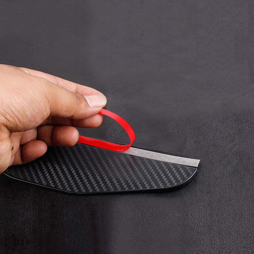 2Pcs Car Rearview Mirror Rain Eyebrow Carbon Fiber Auto Car Rear View Side Rain Shield Snow Guard Sun Visor Shade Protector