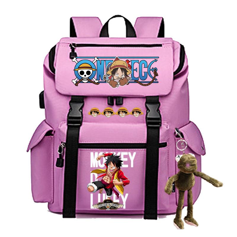 2024 Cross-border New Popular ONE PIECE Cartoon Pattern Backpack College Student Large-capacity Laptop