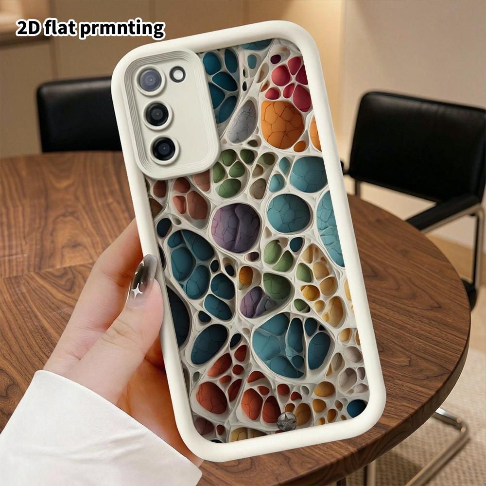Phone Case: 2D Flat Samsung Galaxy A34 A35 M05 M06 S20 S22 S21 FE Plus 5G Tiered Protective Case, Colorful Texture, Christmas and Halloween Gift
