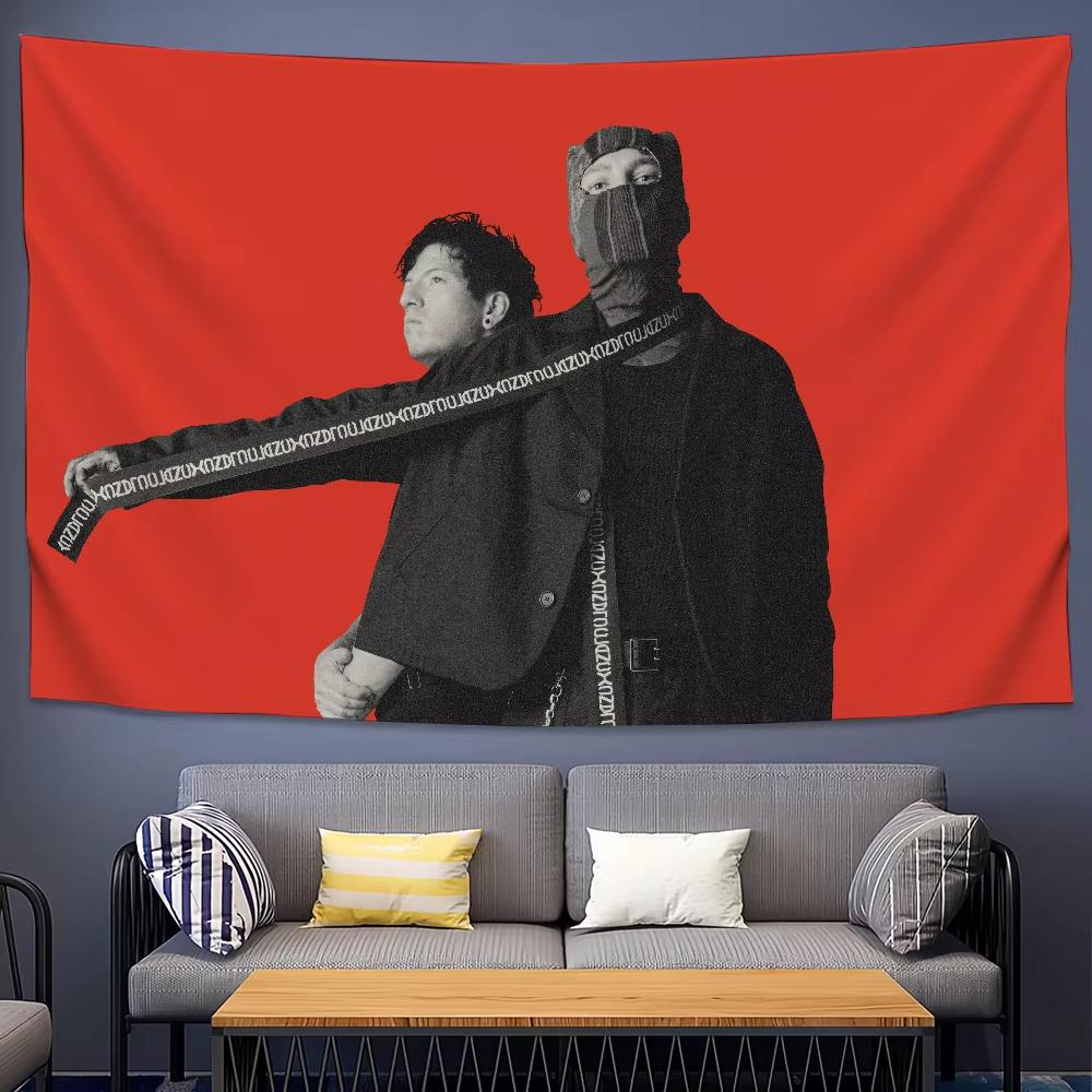 Official Twenty One Pilots Tapestry, Band Logo Wall Art For Music Fans Room Collectible Decor Gift