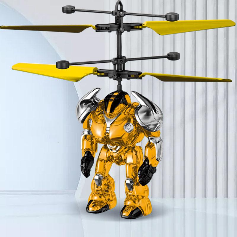 Intelligent Sensing Aircraft Mech Warrior Flying Robot Luminescent Suspension Gesture Sensing Flying Ball