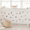 6 Pcs Boho Star Wall Stickers, Neutral Beige and Brown Waterproof Aesthetic Stickers, Removable Self-Adhesive Nursery Bedroom Living Room Home