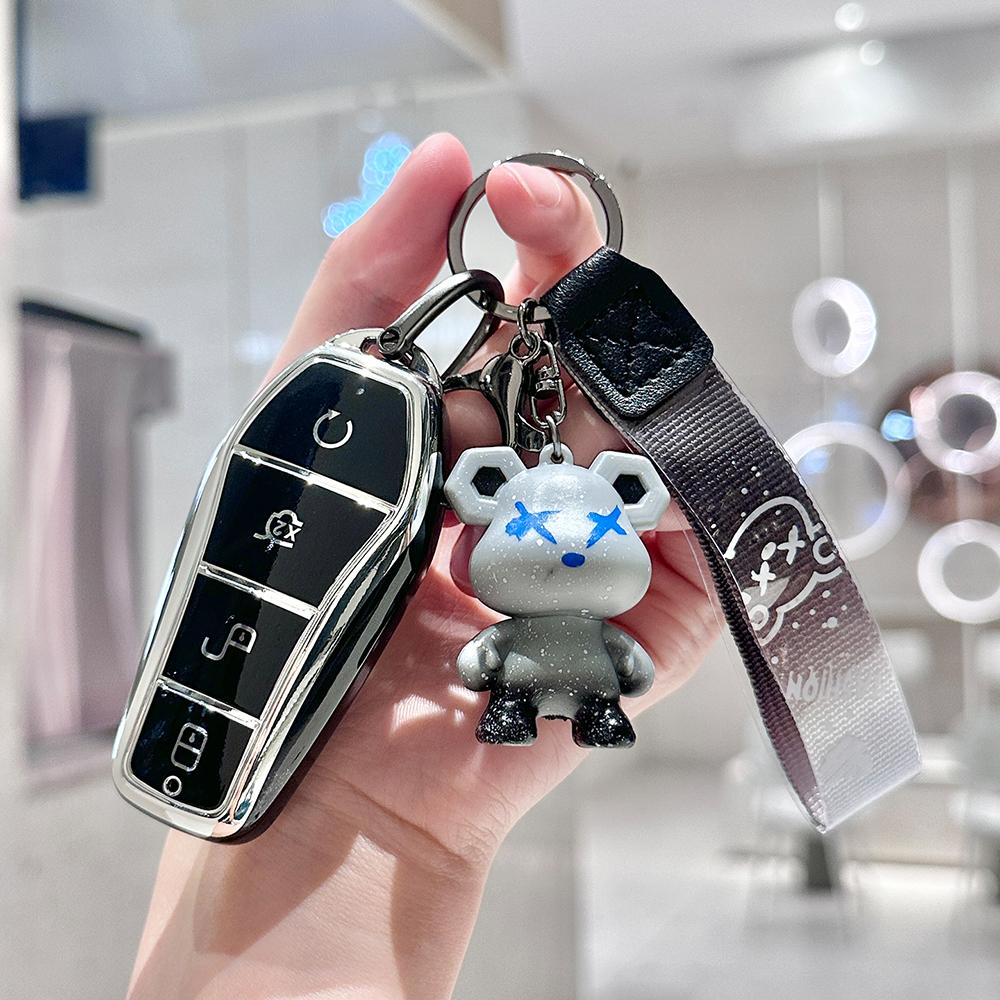 Tpu Remote Fob Holder For Byd Song Plus Atto 3 Han Ev Tang Dm Qin Seal Dolphin Car Key Case Cover Shell Keychain Accessories
