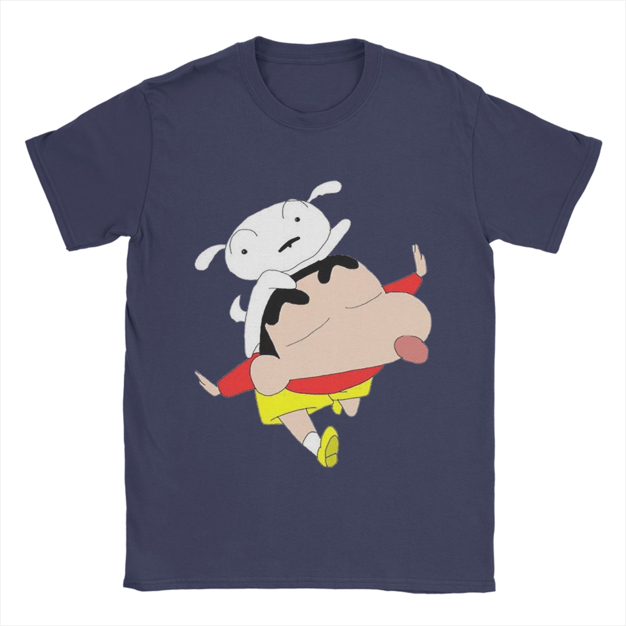 

Crayon Shin-chan T Shirt Men s 100% Cotton Leisure T-Shirt Crewneck Tees Short Sleeve Tops Plus Size 4XL