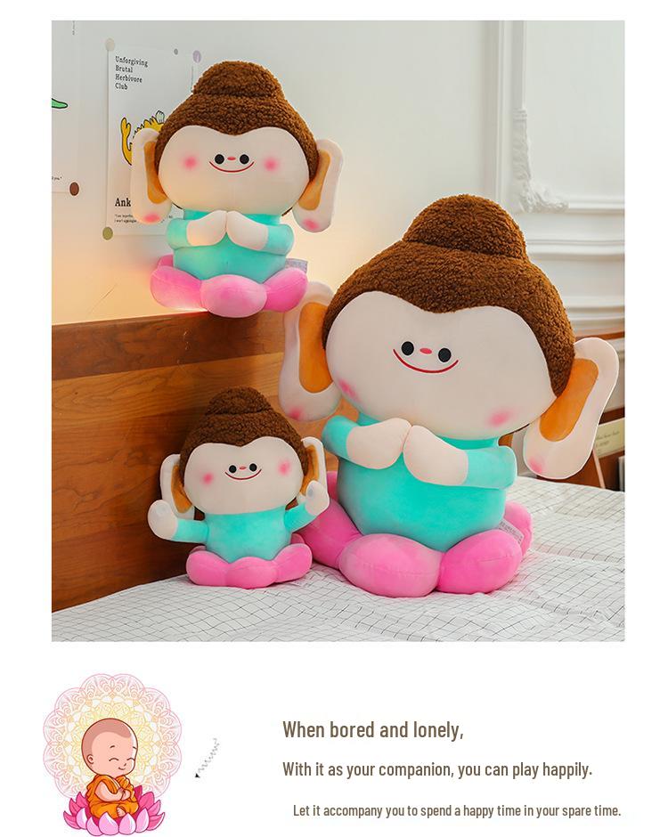 Lotus Little Buddha Plush Toy - Yungang Grottoes Cultural Soothing Doll