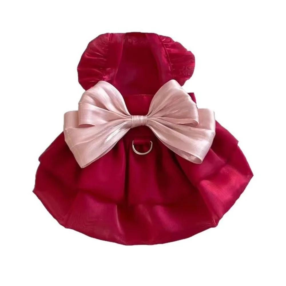 

New Big Bow Summer Pet Clothes Thin Soft Pet Dog Skirt Pet Supplies Elastic Pet Princess Dress Pet Supplies