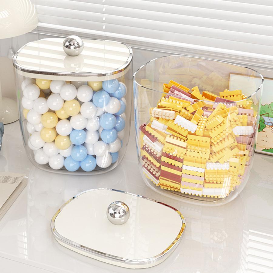 1 STÜCK Spielzeugaufbewahrungsglas Haushalt Transparent Kinder Kunststoff Baustein Aufbewahrungsglas Aufbewahrungsbox Organisieren Verschlussglas