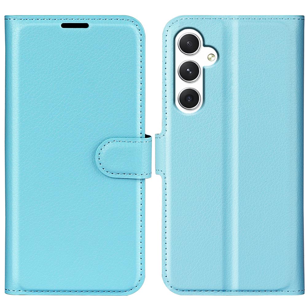 For Samsung Galaxy S24 Case Magnetic Closure Litchi Texture Leather Phone Cover