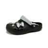 Baya EVA Sweet Space Roaming Sweet Cool Niche Personality Fashion Versatile Bow Star Love Hole Shoes Women Black