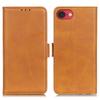 For iPhone 16e Case Stand Cowhide Texture PU Leather Phone Cover