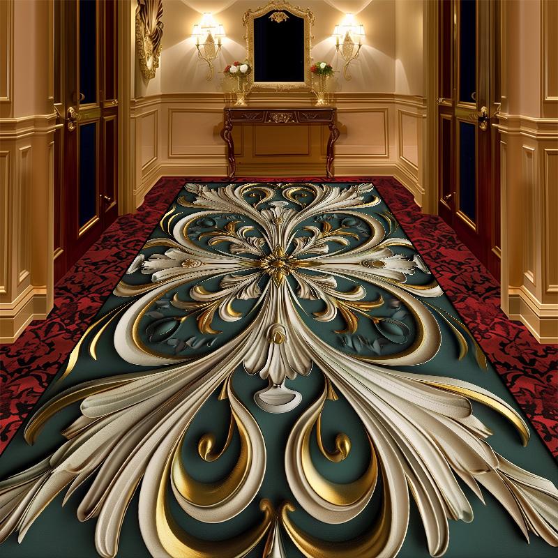 

Роскошный ковер для гостиной в европейском стиле, большой размер, ковер для конференц-зала, великолепные ковры, декор комнаты, домашние напольные коврики, настраиваемая альфомбра 60*90cm