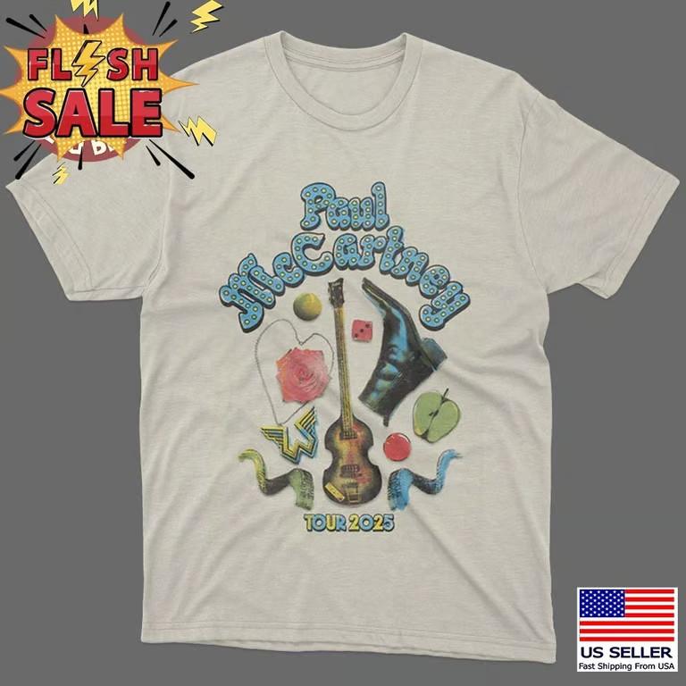 Mccartney Got Back Tour 2025 T-Shirt, Fan Merch Tribute, Music Legend Tee Unisex T-Shirt L