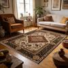 Persian Retro Luxury Living Room Carpet Washable Non-slip Decoration Bedroom Floor Mat Soft Fluffy Lounge Study Sofa Rug 200x300