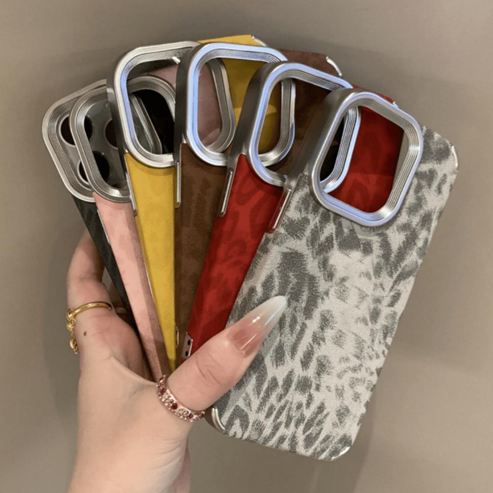 Luksusowe Etui w Chłodny Wzór Pantery Dla iPhone 17 Air 16 Pro Max 15 14 Plus 13 12 11 Matowe Poszycie Skórzana Tekstura Odporne na Wstrząsy Pokrowiec