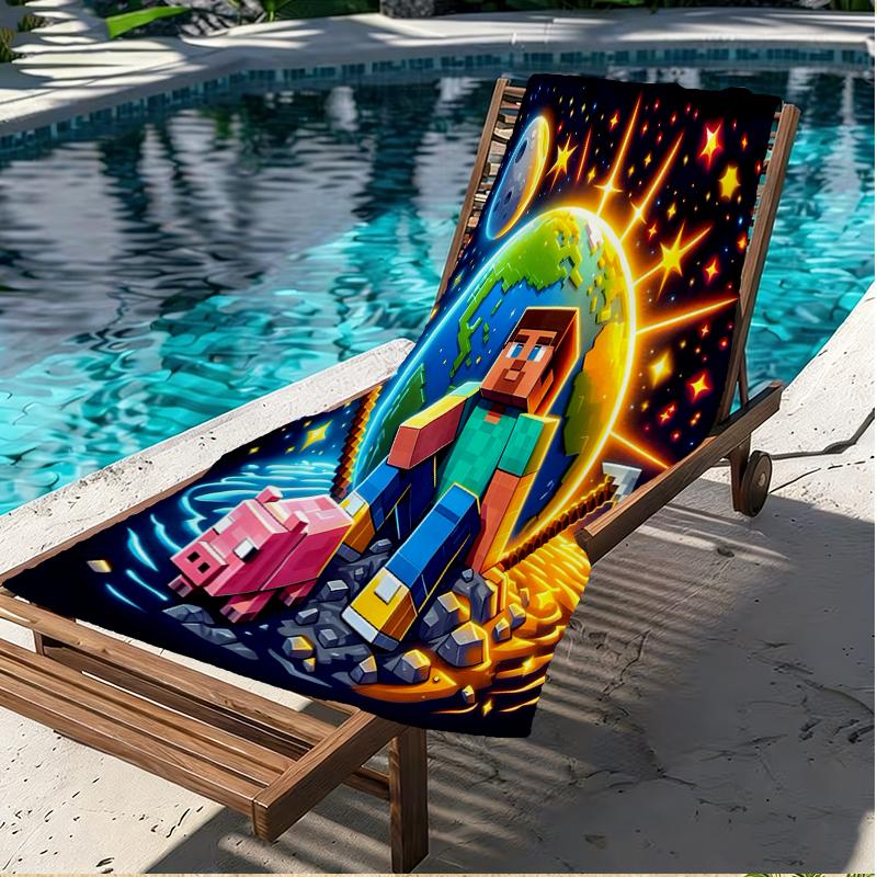 Gamer Print Beach Towel, Versatile Lightweight Absorbent Beach Towel for Pool Surf Yoga Bathroom, Perfect Birthday Holiday Gift