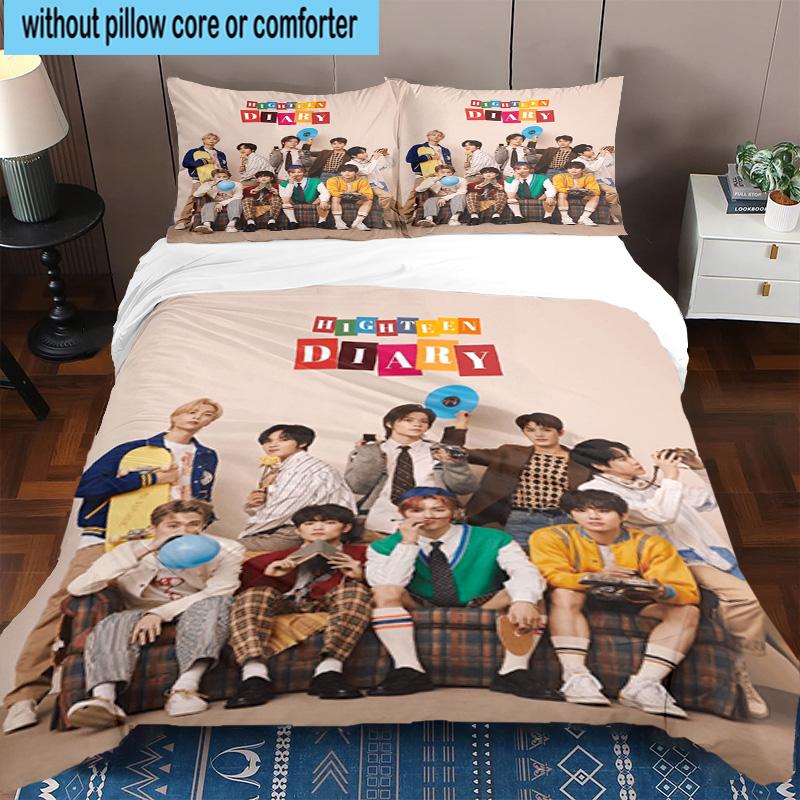 3PCS Kpop music 3pcs Bedding,Including 3PCS Duvet Cover And 2pcs Pillowcases Perfect for Christmas,Ideal for Bedroom, Dormitory