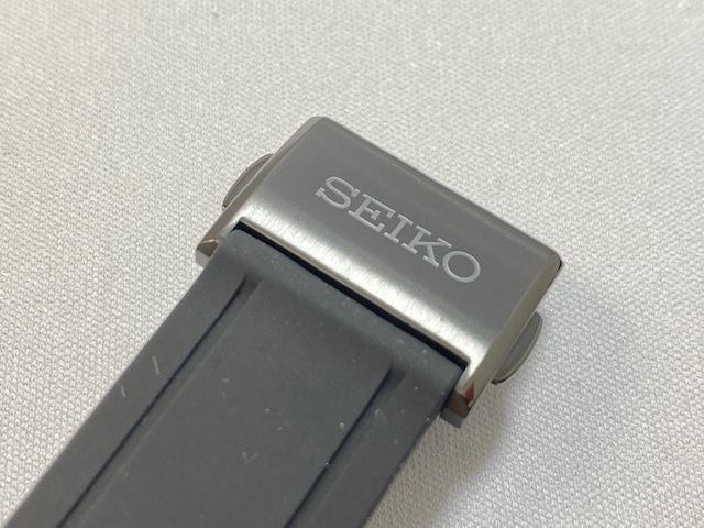 R022111M0 SEIKO Astron 21mm Silicone Band with for Buckle, Black, SBXC024/ 5X53-0AJ0