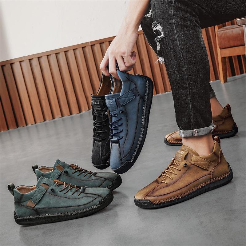 Autumn and winter popular foreign trade large size men's medium help Martin boots outdoor casual shoes tooling stitching men's shoes