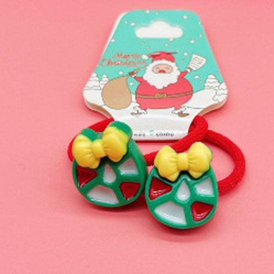 2021 Christmas Santa Claus Hair Ties & Headbands for Kids - Hair-Friendly Accessories