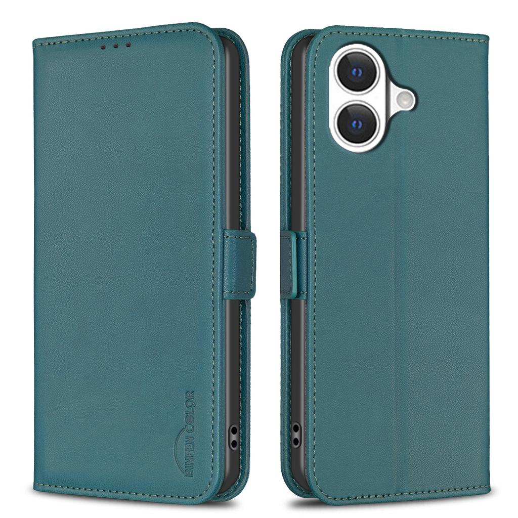 For iPhone 17 Case BINFEN COLOR BF31 PU Leather Flip Folio Phone Wallet Cover