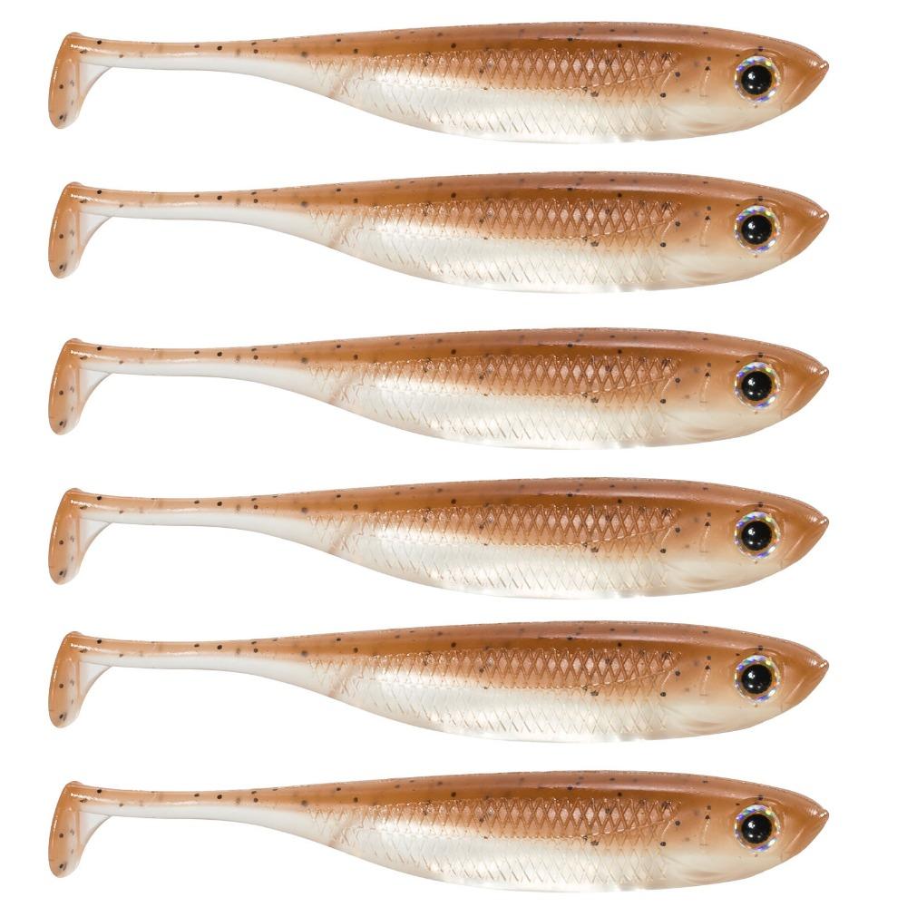 

5PCS 10cm Fishing Soft Lures Silicone Floating Minnow Baits New Minnow Lures Fishing коричневий
