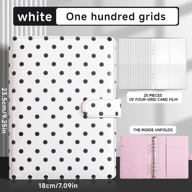 A5 Loose-leaf Account Notebook Spotted Cover Planner Custom Financial Organizer Multi-slot Work Journal Portable Record Book