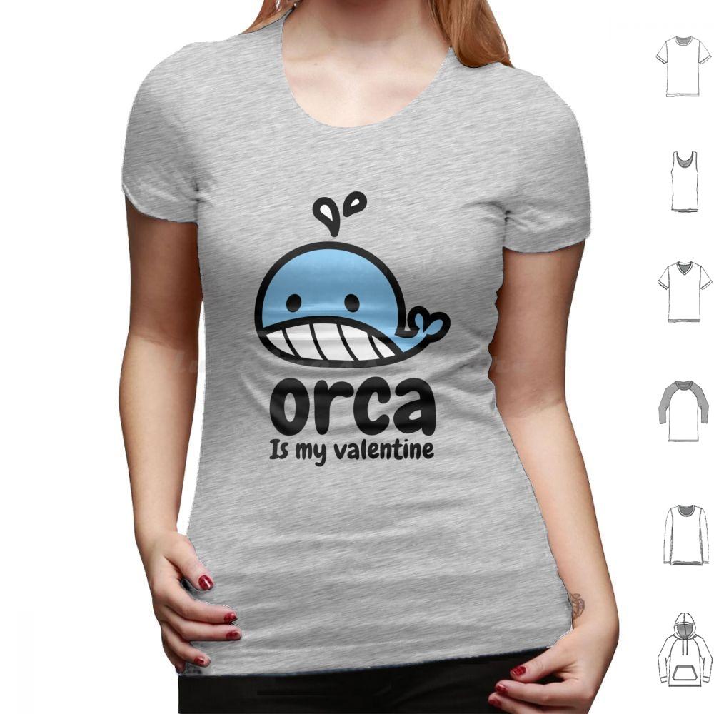 Laughable Orca Is My Valentine T Shirt Big Size 100 Cotton Cute Orca Is My Valentine Orca Is My Valentine Love Cool Orca Is My