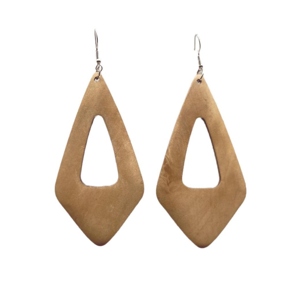 European and American Style Solid Wood Cross-Border Earrings