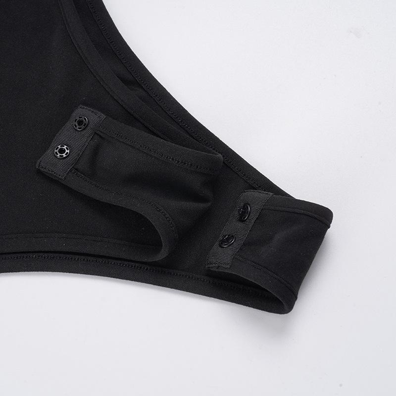 European & American Women's Spring/Summer Slim-Fit Solid Color Jumpsuit Base Layer Top