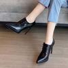 2025 New Design High Heels Pointed Toe Thin Heel Waterproof Platform High Grade Shoes Night Club Super Popular Slim Ankle Boots