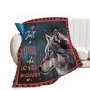 Wolf Fleece Bed Blanket Flannel Blanket Living Room Bedroom Decorative Blanket Portable Lunch Break Blanket Blanket