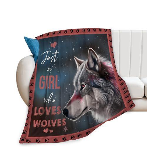 Wolf Fleece Bed Blanket Flannel Blanket Living Room Bedroom Decorative Blanket Portable Lunch Break Blanket Blanket