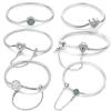 Original 925 Silver Bracelet Original Clover Heart Snake Chain Bracelets Fit Charms Beads Jewelry Gift Diy For Woman Wedding