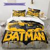 Batman Muster Bettwäsche Bettdecken-Set Heimdekoration Geschenk (1 Bettbezug + 2 Kissenbezüge (ohne Füllung))