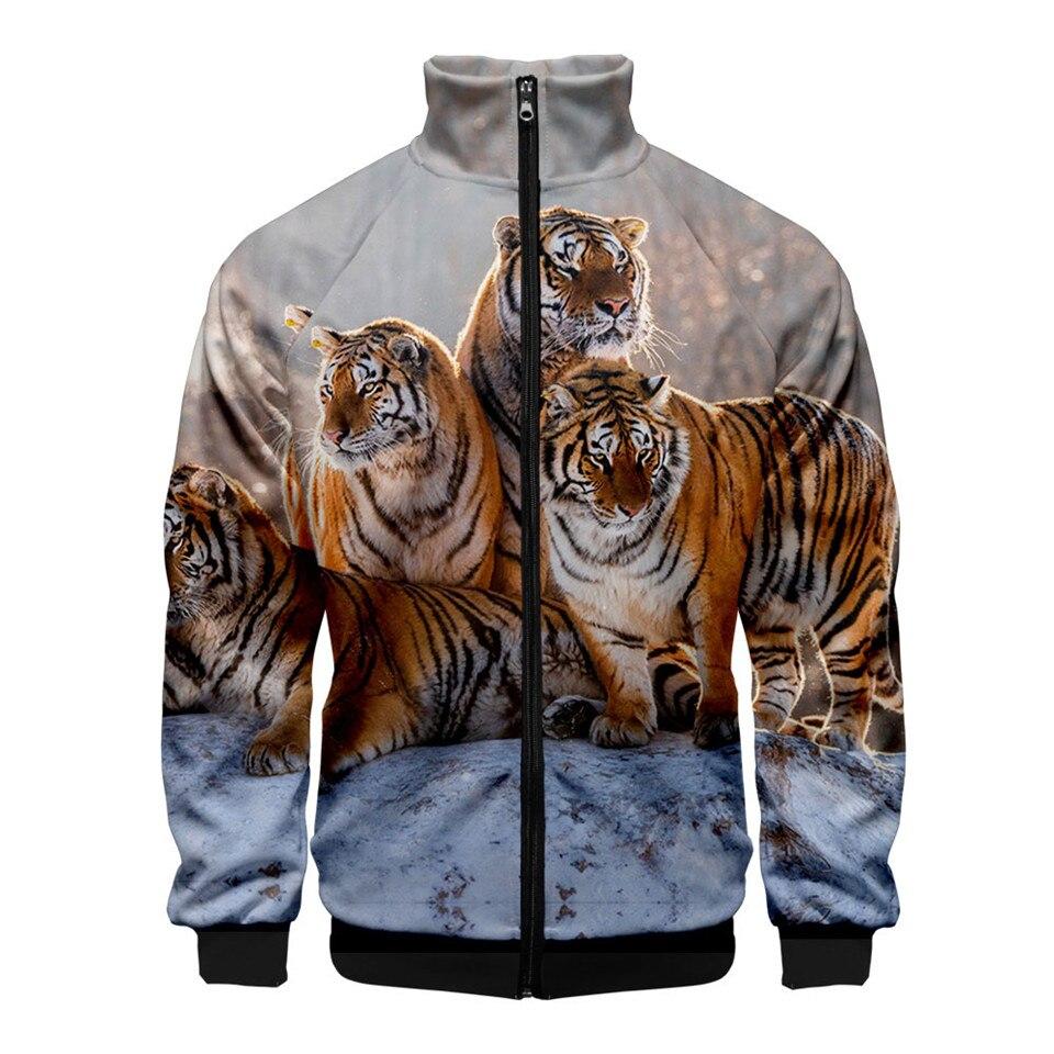 Mantel Hewan Harimau Hoodie Cetak Mode Kostum Cosplay Harajuku Jaket Anime Goku Kaus Pria